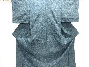 未使用品　抽象模様織り出し十日町紬着物